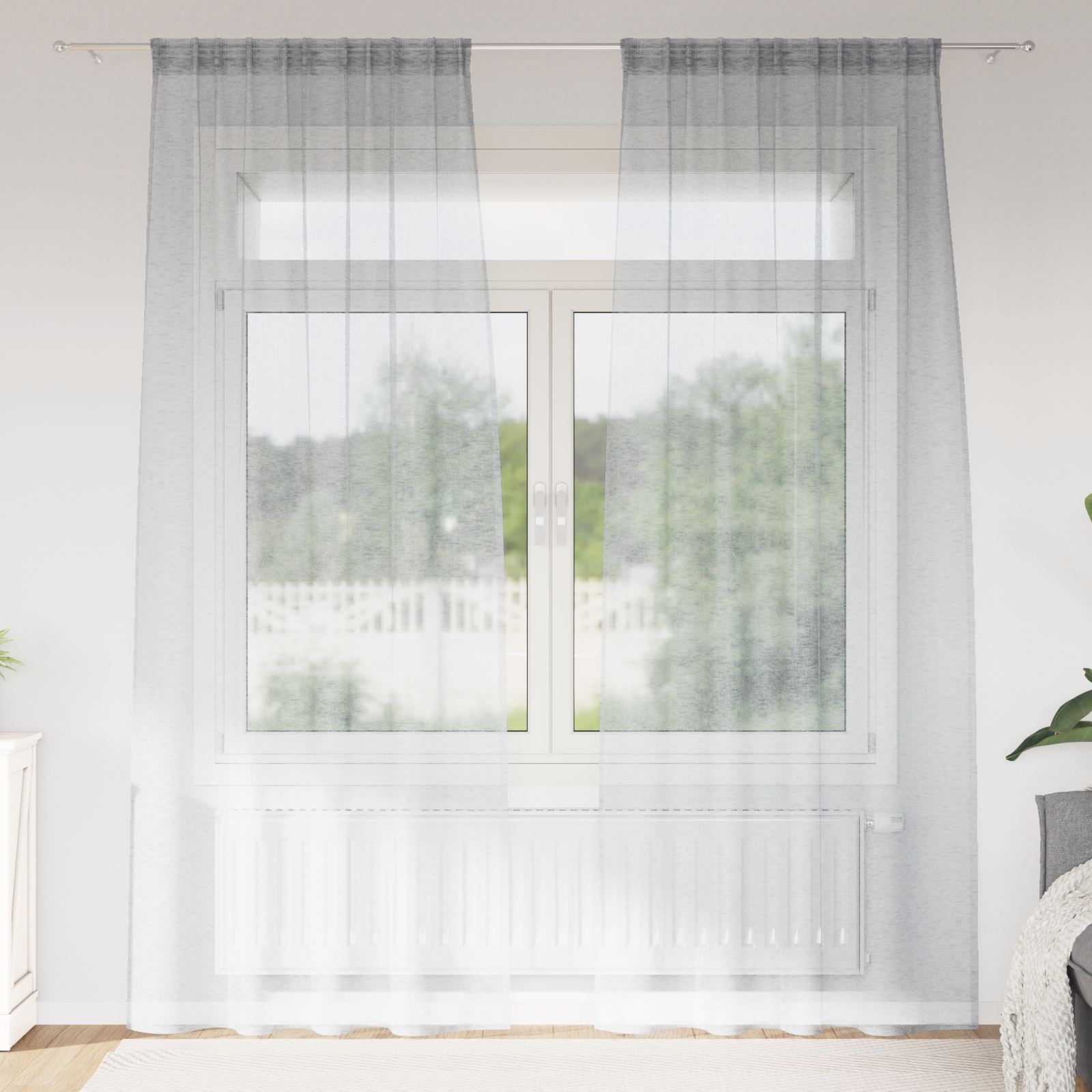 Vorhänge mit Vorhängen 2 pcs Dunkelgrau 140 x 260 cm Polyester