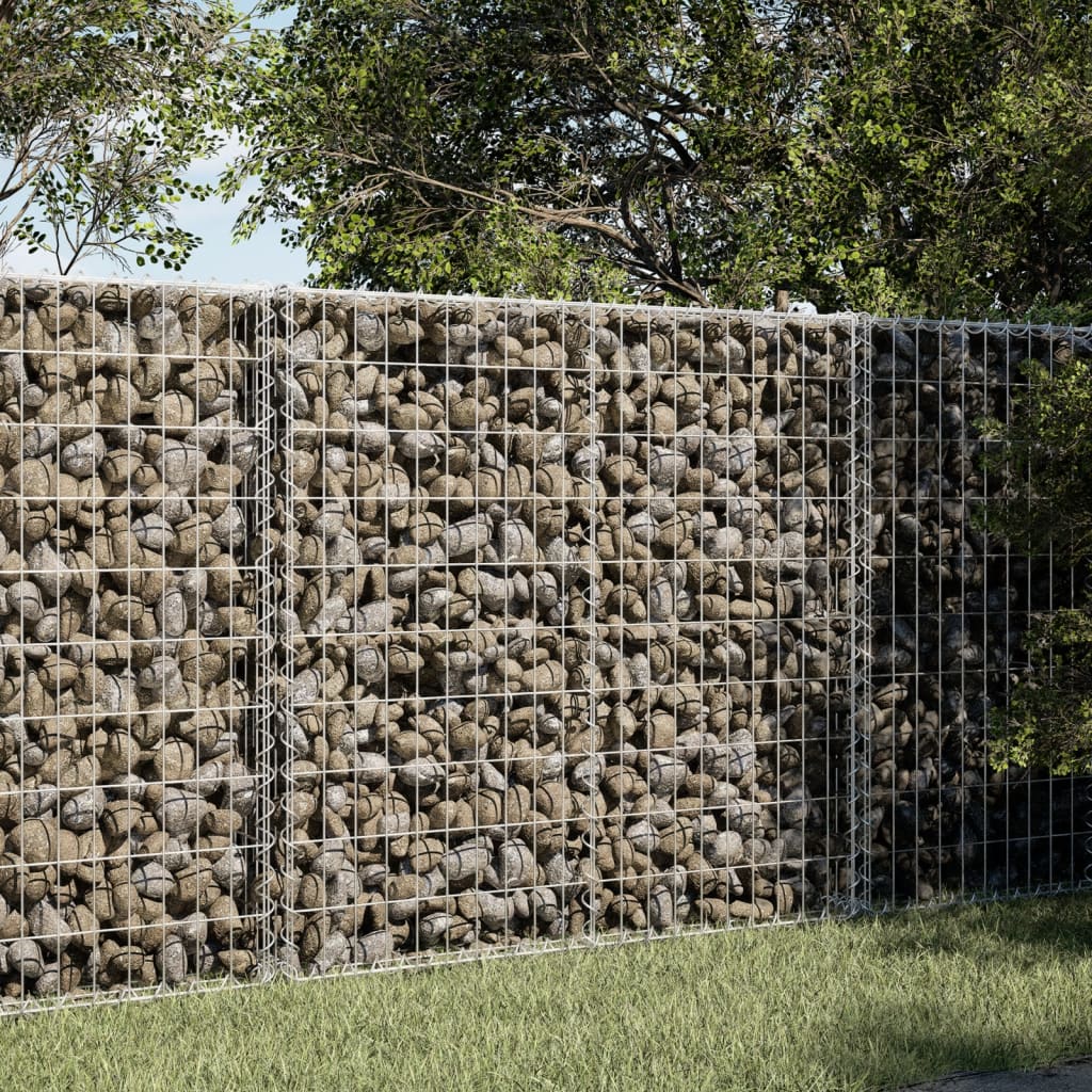 Gabione mit Deckel 100x100x100 cm Verzinktes Eisen Gabione mit Deckel 100x100x100 cm Verzinktes Eisen