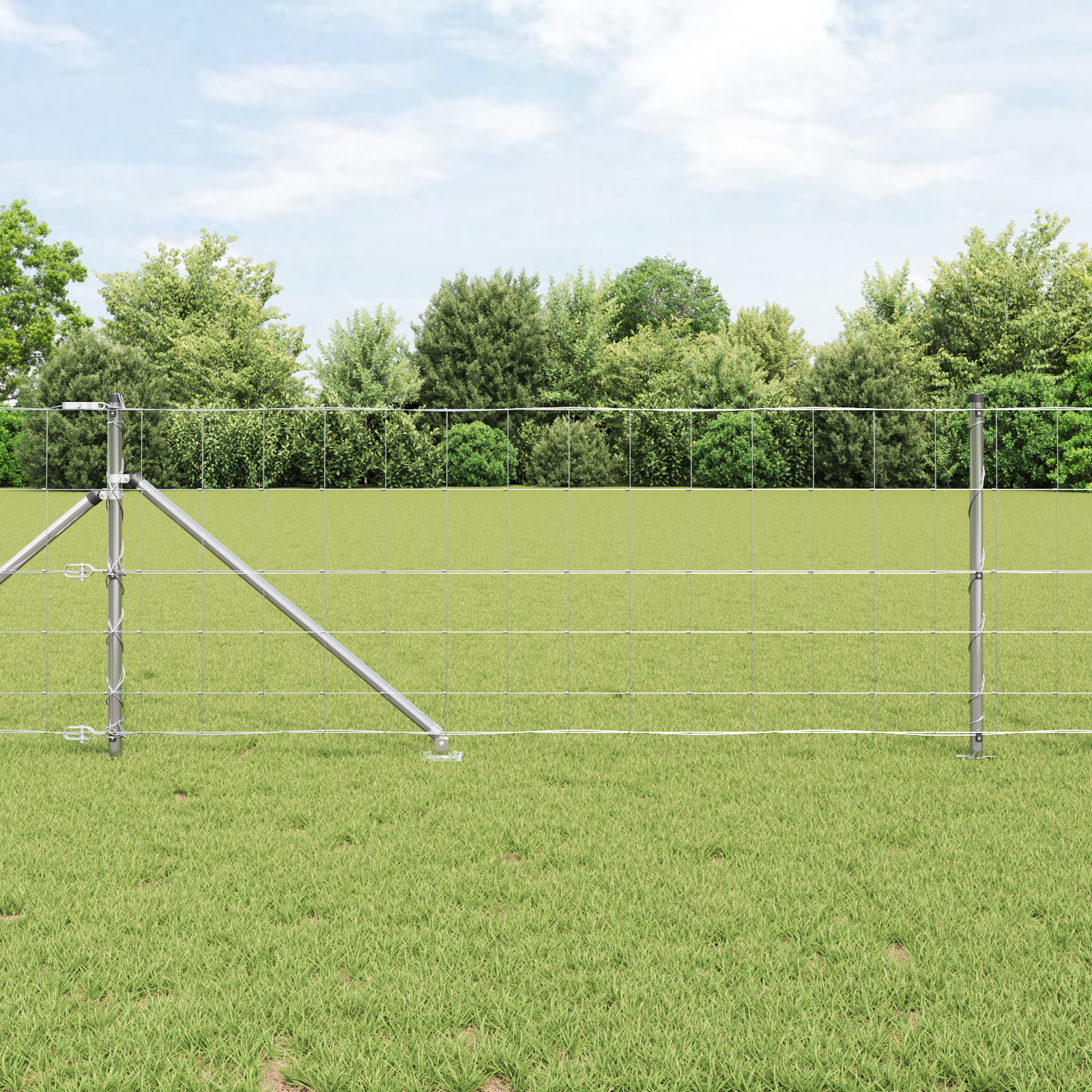 Feldzaun 0.8x25 m Verzinkter Stahl
