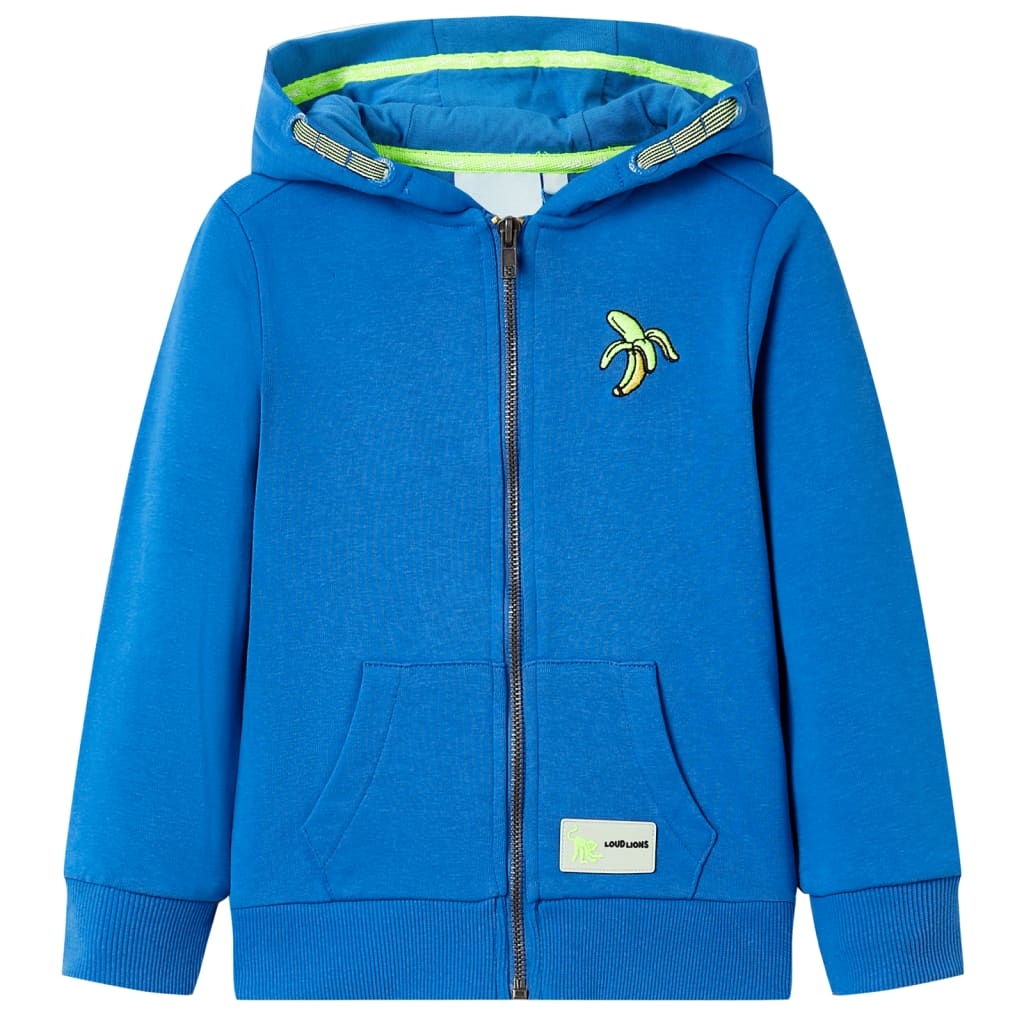 Kinder-Kapuzenpullover mit Reißverschluss Blau 104