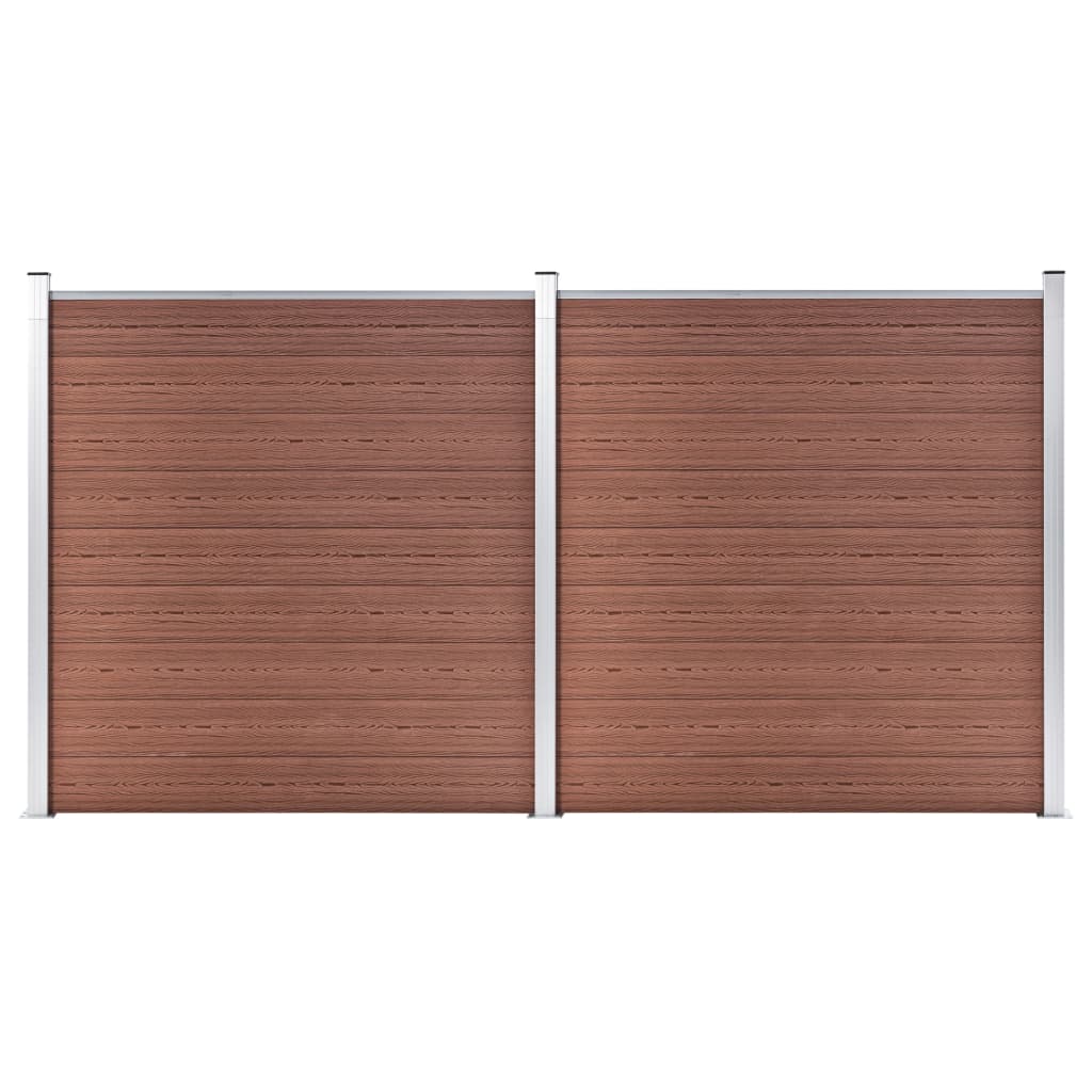Gartenzaun WPC 353×186 cm Braun