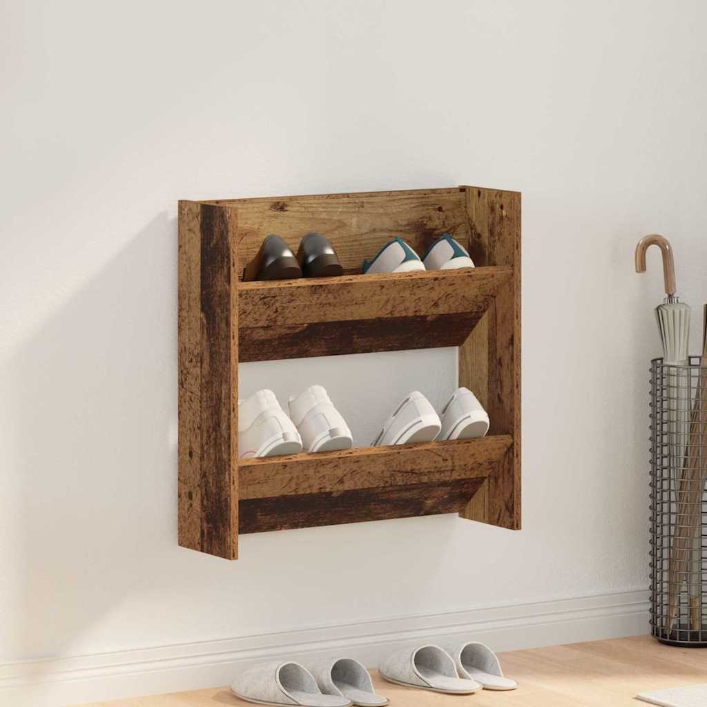 Wandschuhschränke Altholz 60 x 18 x 60 cm Holzwerkstoff
