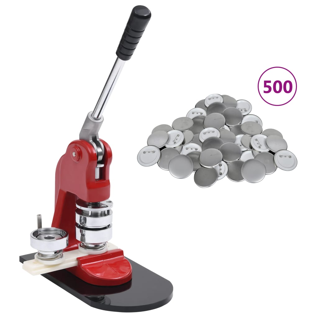 Buttonmaschine mit 500 Button-Teilen 25 mm Buttonmaschine mit 500 Button-Teilen 25 mm