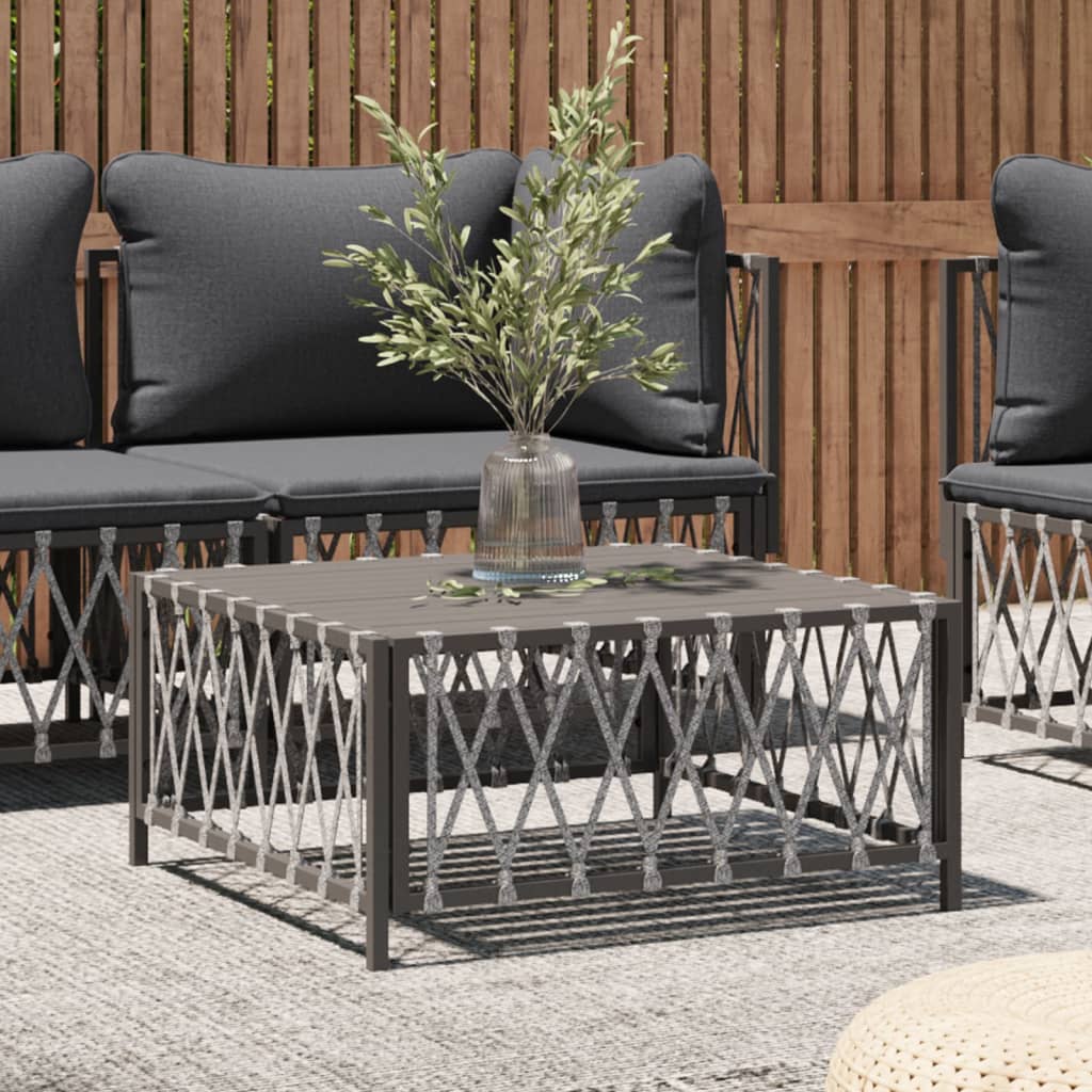Gartentisch Anthrazit 70x70x34 cm Gewebe