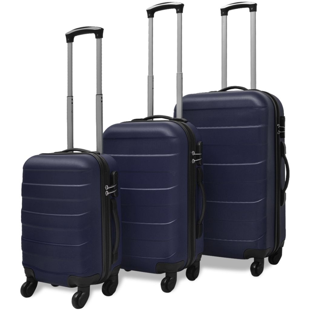 3-tlg. Hartschalenkoffer-Set Blau 45,5/55/66 cm 3-tlg. Hartschalenkoffer-Set Blau 45,5/55/66 cm