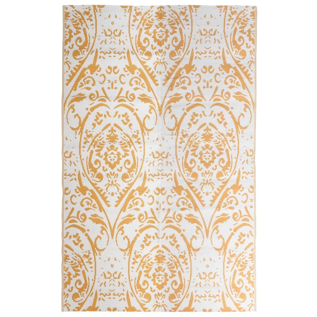 Outdoor-Teppich ARAKIL Orange und Weiß 190x290 cm PP