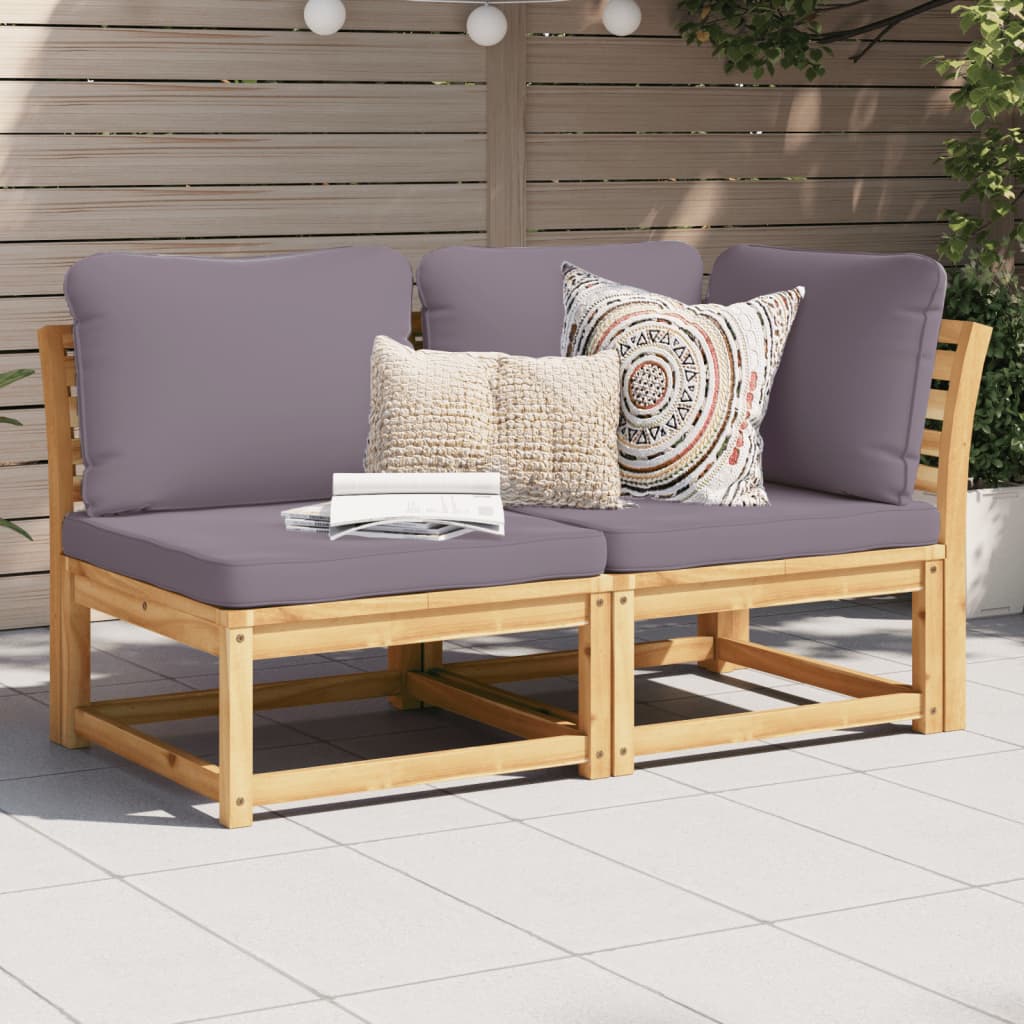 2-tlg. Garten-Lounge-Set mit Kissen Massivholz Akazie 2-tlg. Garten-Lounge-Set mit Kissen Massivholz Akazie