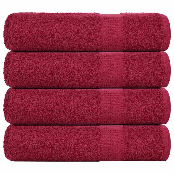 Duschtücher 4 Stk. Bordeauxrot 70x140cm 360 g/m² 100% Baumwolle