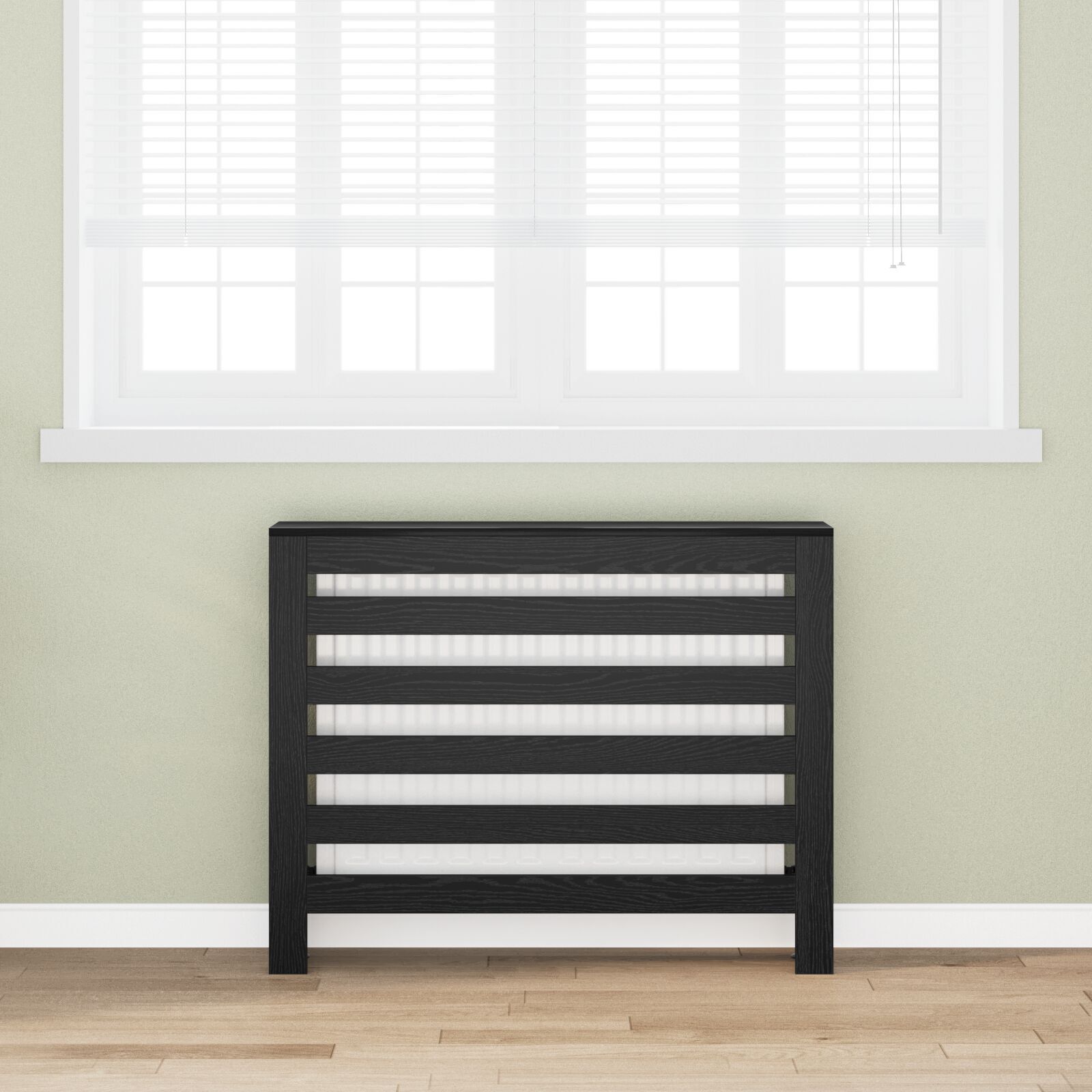 Heizkörperabdeckung Schwarze Eiche 104x20x82 cm Holzwerkstoff