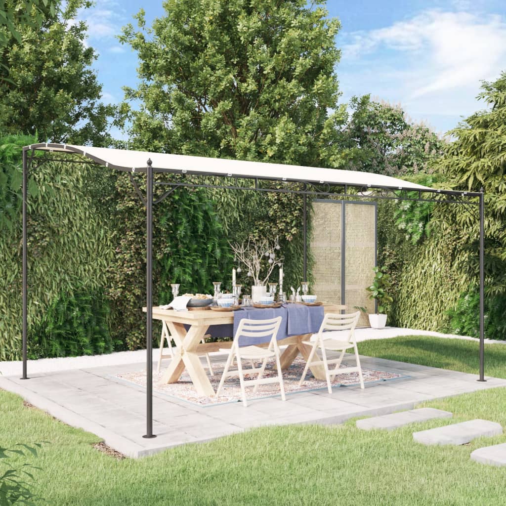 Markise Creme 4x3 m 180 g/m² Stoff und Stahl