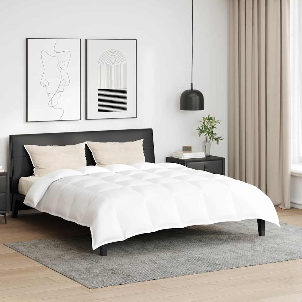 Winter Bettdecke Set mit Kissen 3 pcs Weiß 240 x 220 cm