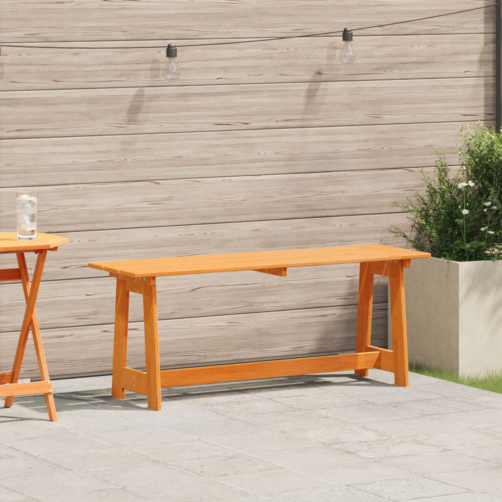 vidaXL Gartenbank Akazie 119x35x47 cm Massivholz Kiefer vidaXL Gartenbank Akazie 119x35x47 cm Massivholz Kiefer