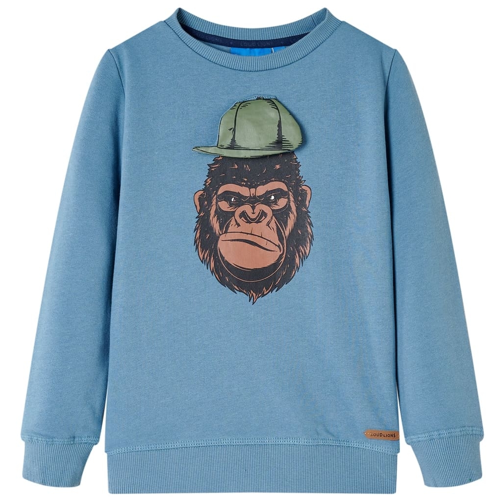 Kinder-Sweatshirt Mittelblau 116 Kinder-Sweatshirt Mittelblau 116