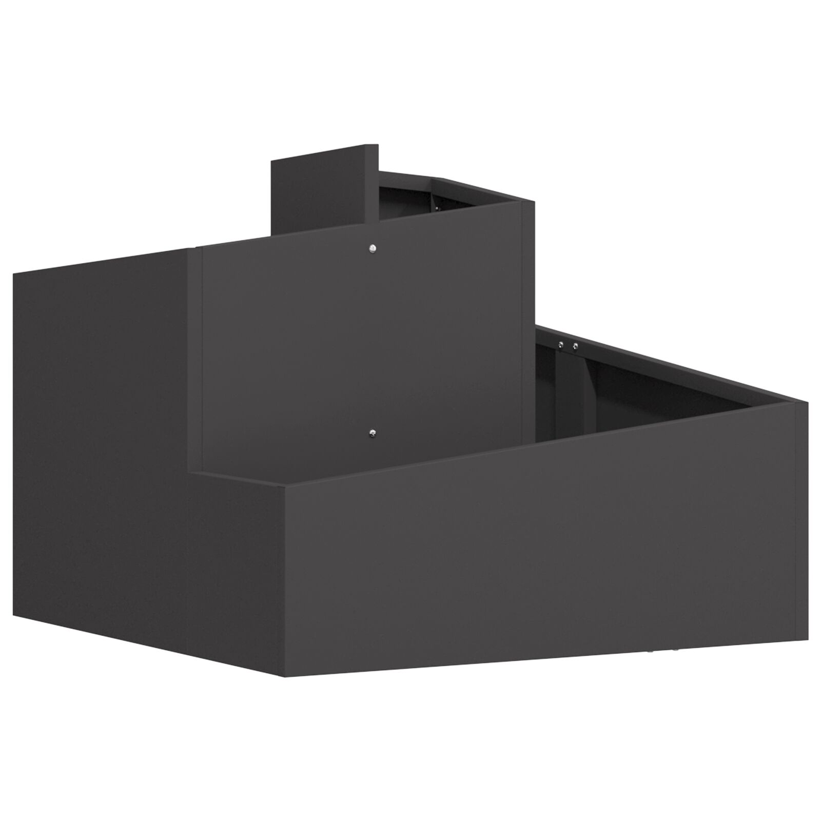 Kunststoffpflanzer Schwarz Hochdichtes Polyethylen Mittel