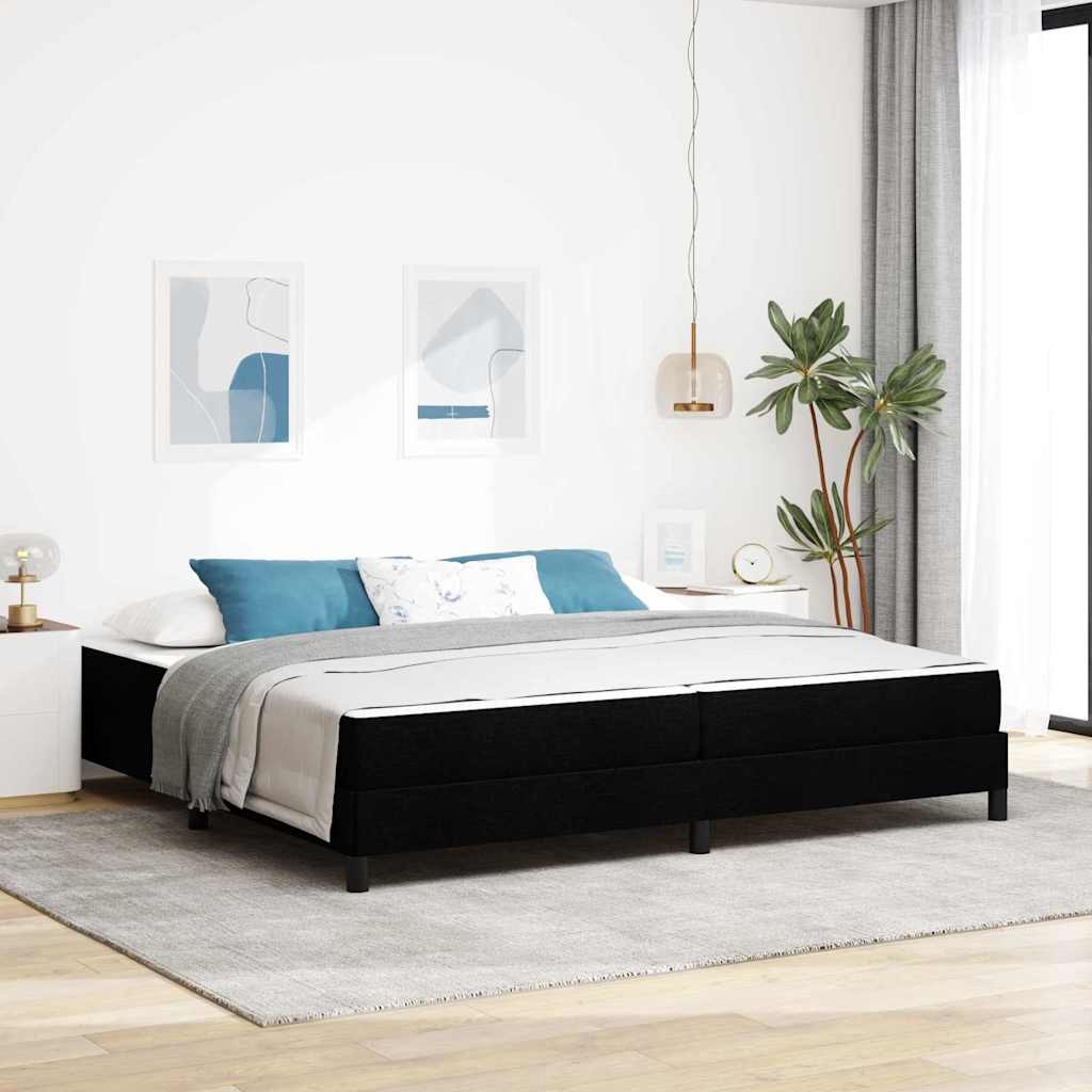 Boxspringbett Sonstiges Schwarz 200 x 200 cm Stoff
