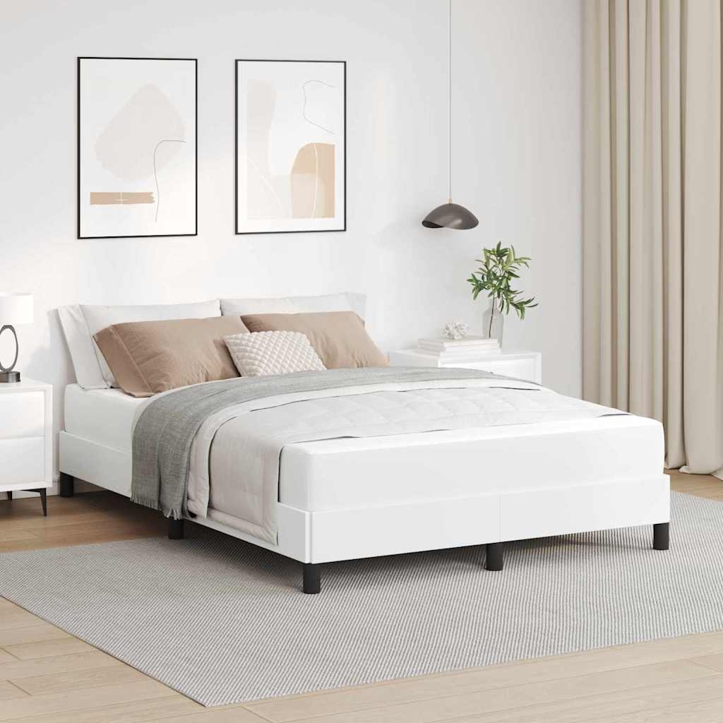 Bett Sonstiges Reinweiß 160 x 200 cm Kunstleder