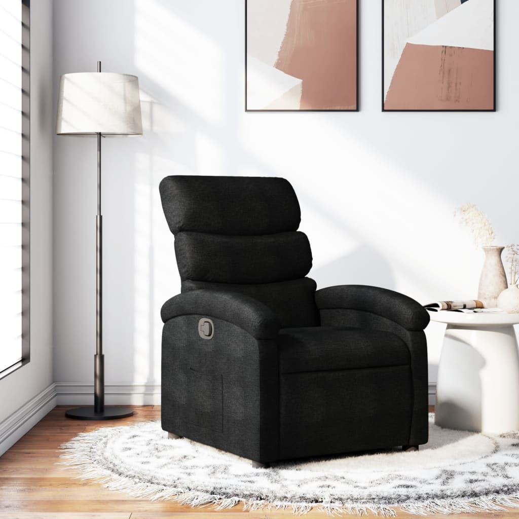 Relaxsessel, schwarzer Stoff