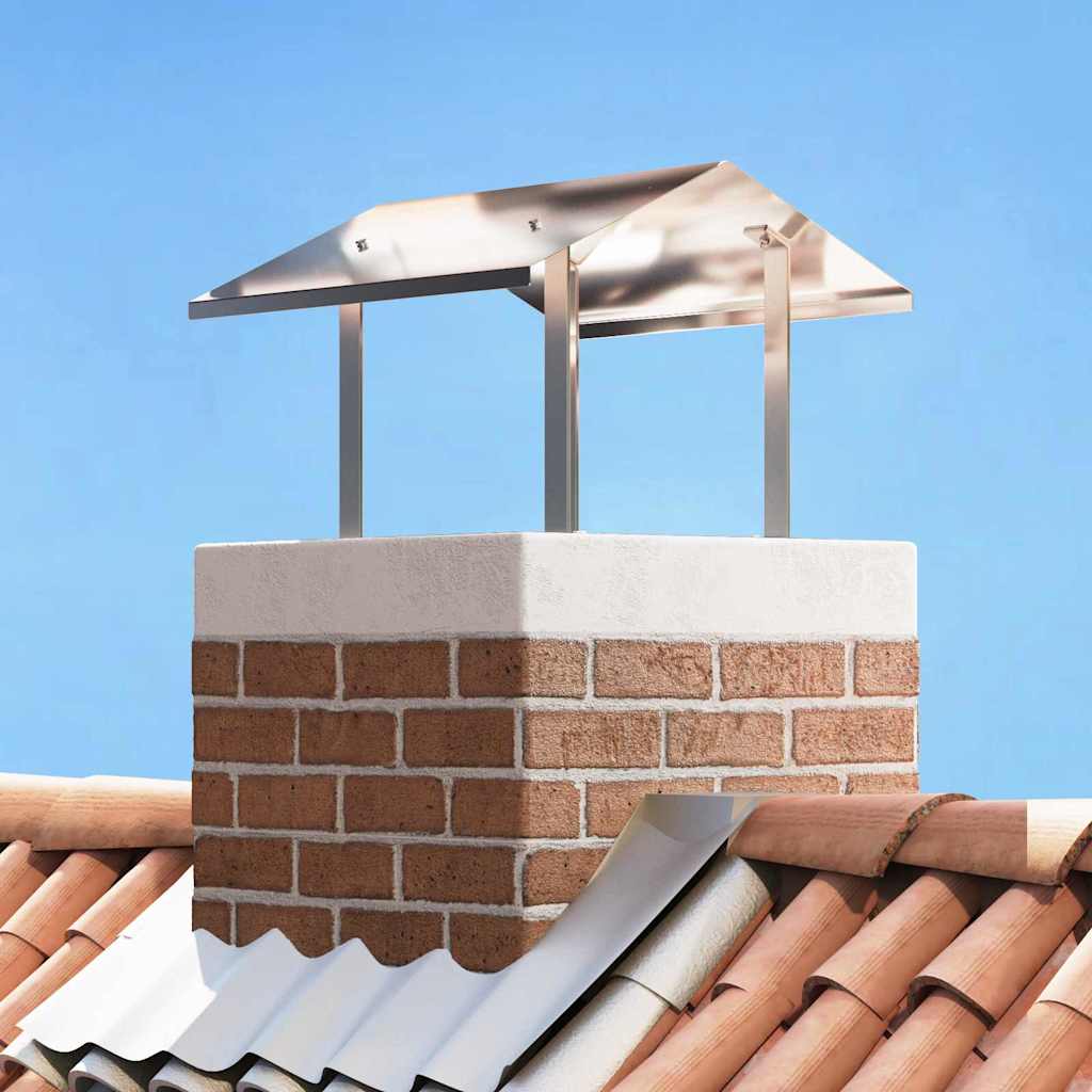 Kaminhaube Silber 50 x 60 x 37 cm Edelstahl