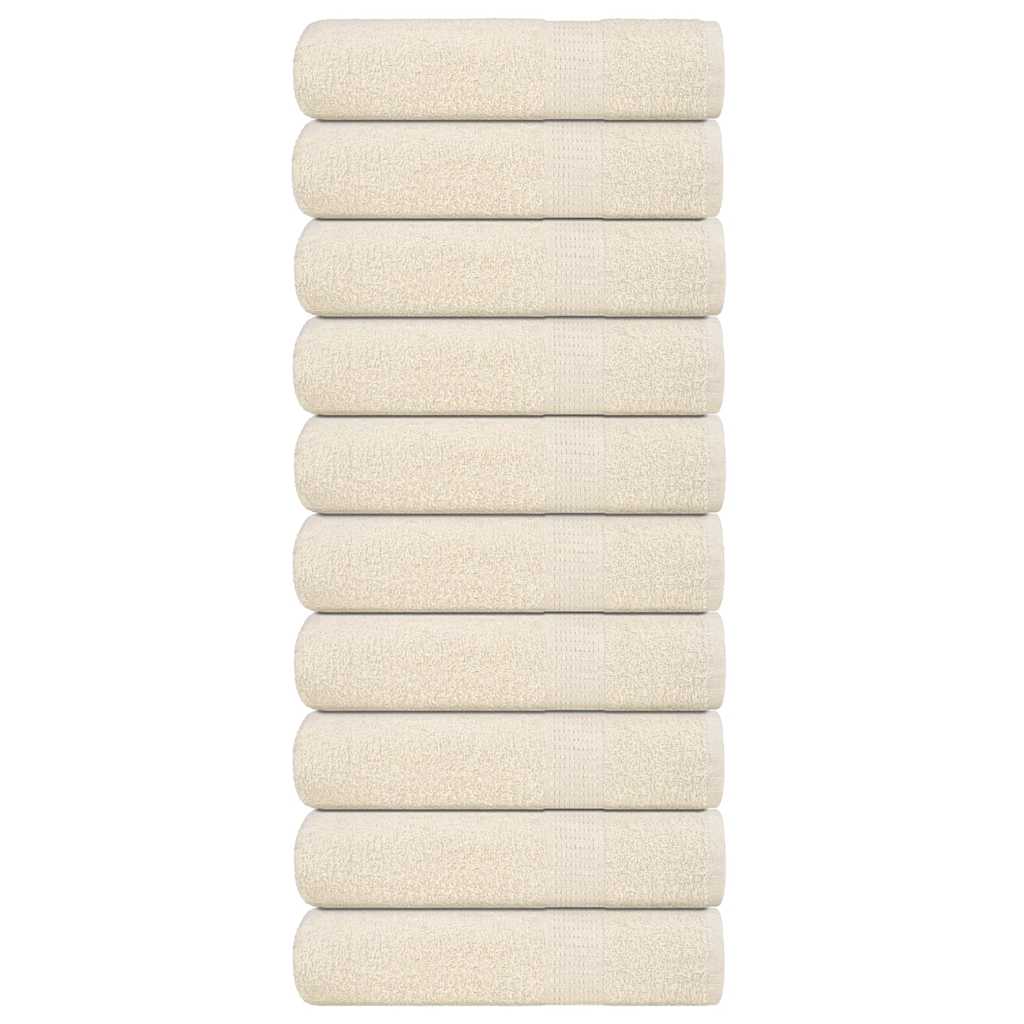 Handtücher 10 Stk. Creme 50x100 cm 360 g/m² 100% Baumwolle