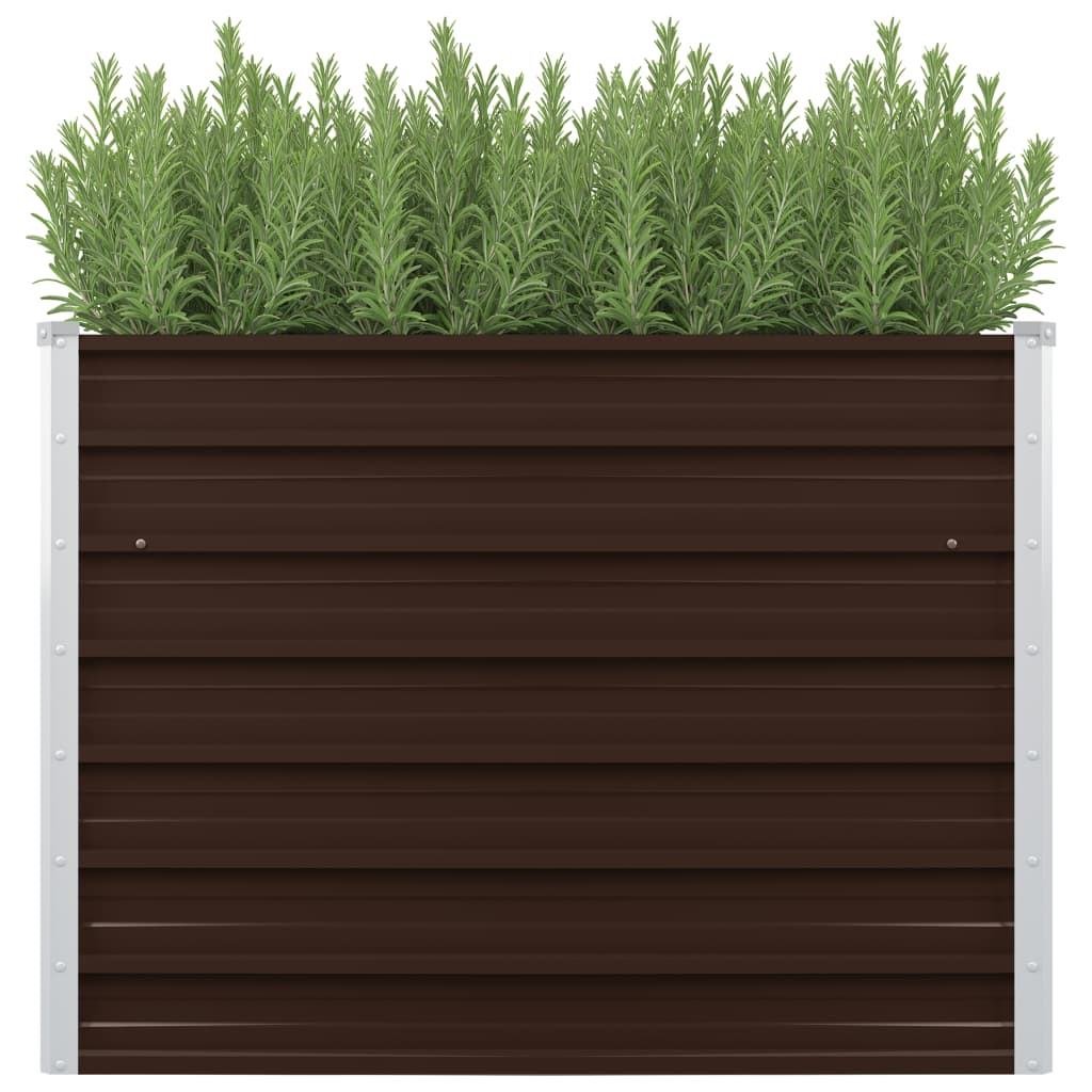 Garten-Hochbeet Braun 100 x 40 x 77 cm Verzinkter Stahl Garten-Hochbeet Braun 100 x 40 x 77 cm Verzinkter Stahl