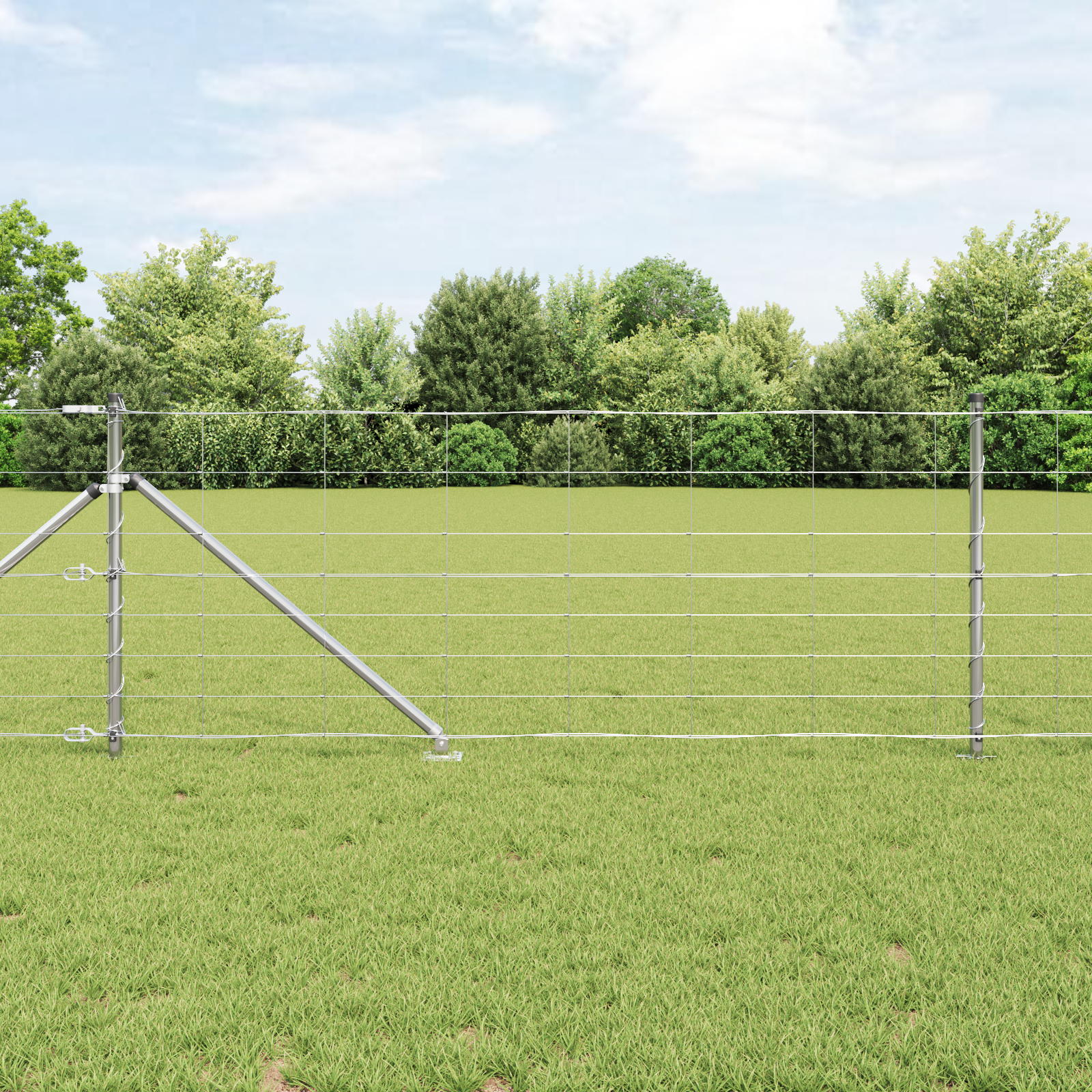 Feldzaun 0,8x25 m verzinkter Stahl