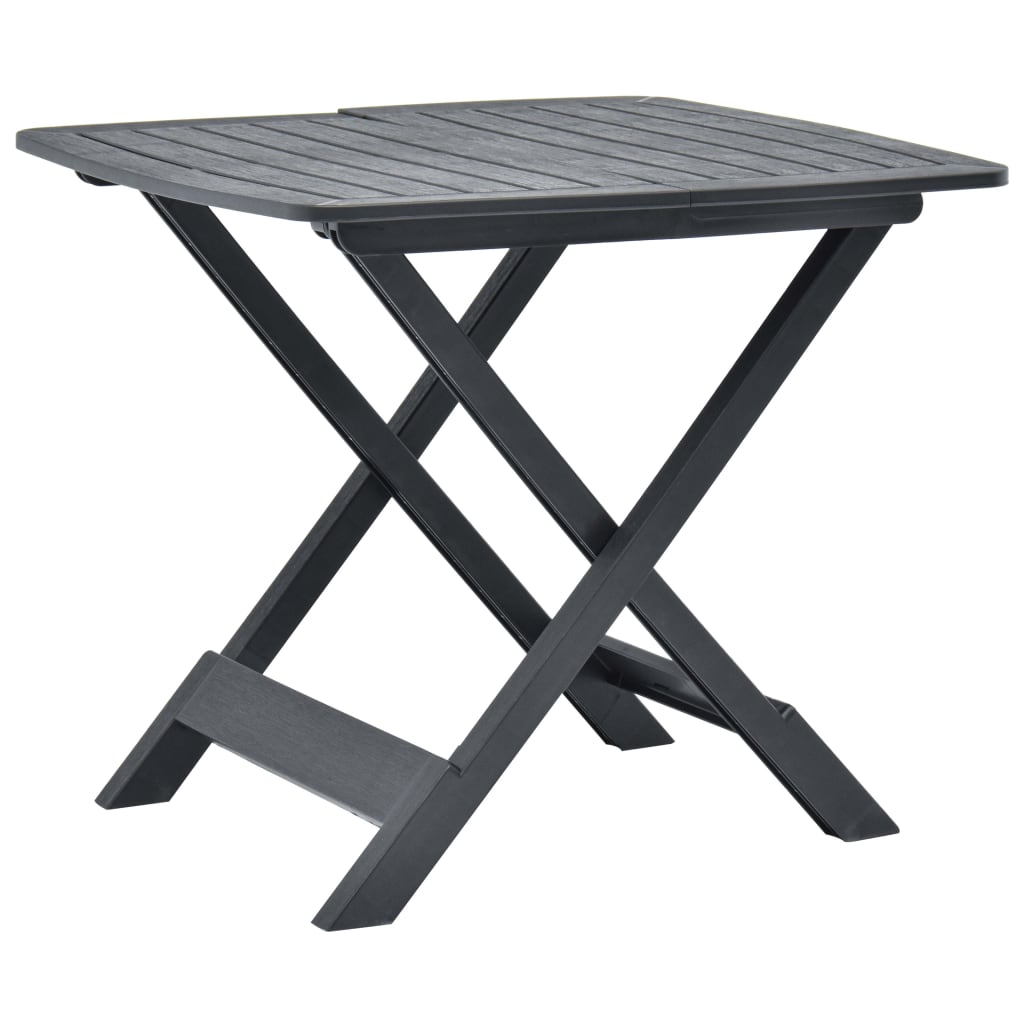 Gartentisch Klappbar Anthrazit 79 x 72 x 70 cm Kunststoff