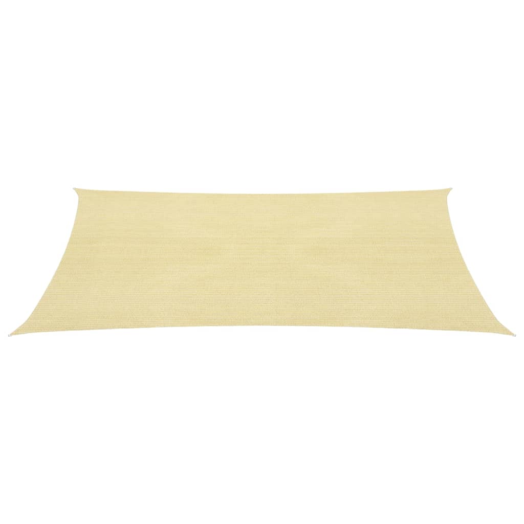 Sonnensegel HDPE Quadratisch 3,6x3,6 m Beige