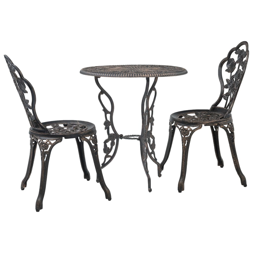 3-tlg. Bistro-Set Aluminiumguss 3-tlg. Bistro-Set Aluminiumguss
