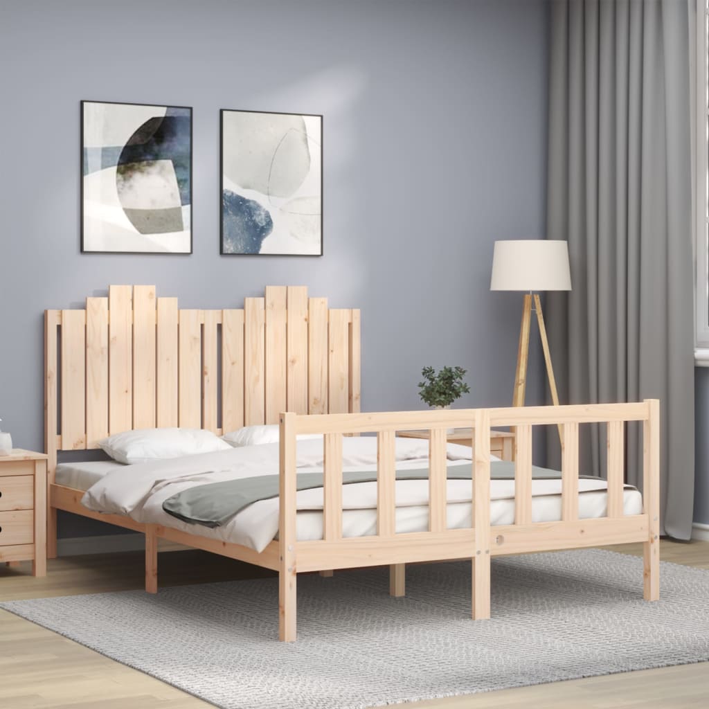 Massivholzbett ohne Matratze 140x200 cm Kiefernholz