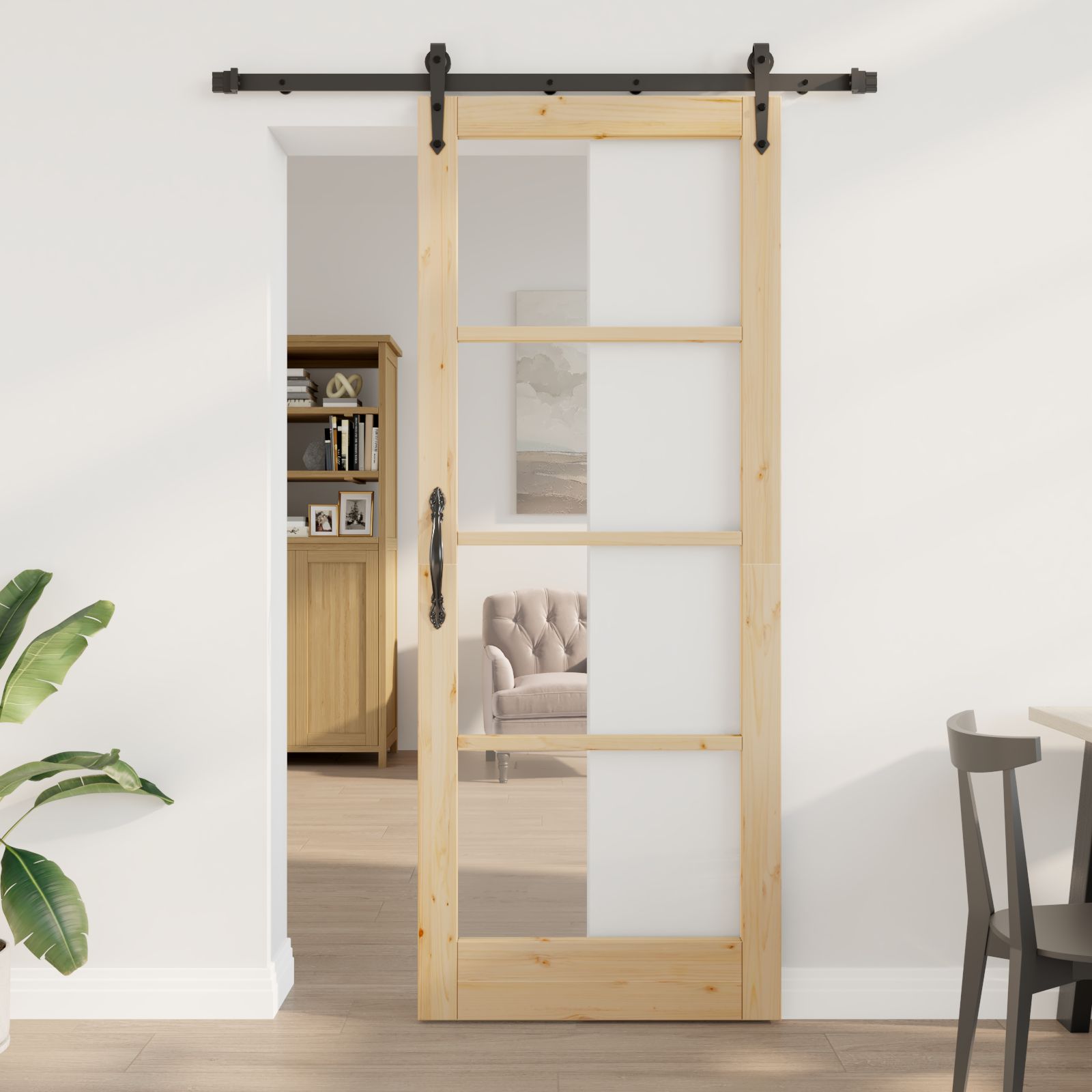 Schiebetür mit Beschlag-Set 'ORKDAL'83x211 cm