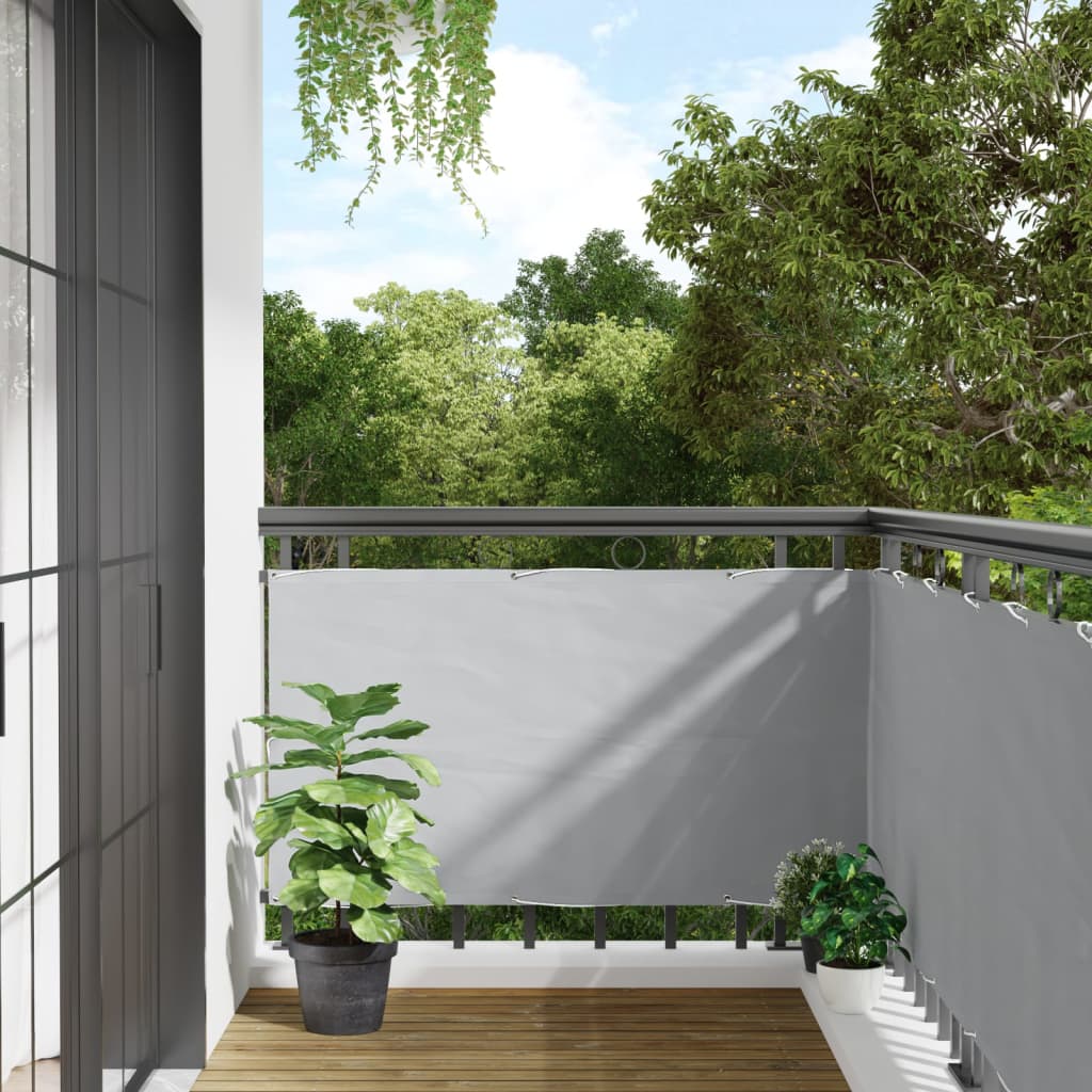 Garten-Sichtschutz Grau 400x75 cm PVC