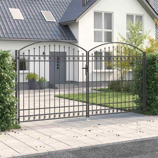 Zaun tor Sonstiges Grau 400 x 200 cm Stahl Zaun tor Sonstiges Grau 400 x 200 cm Stahl