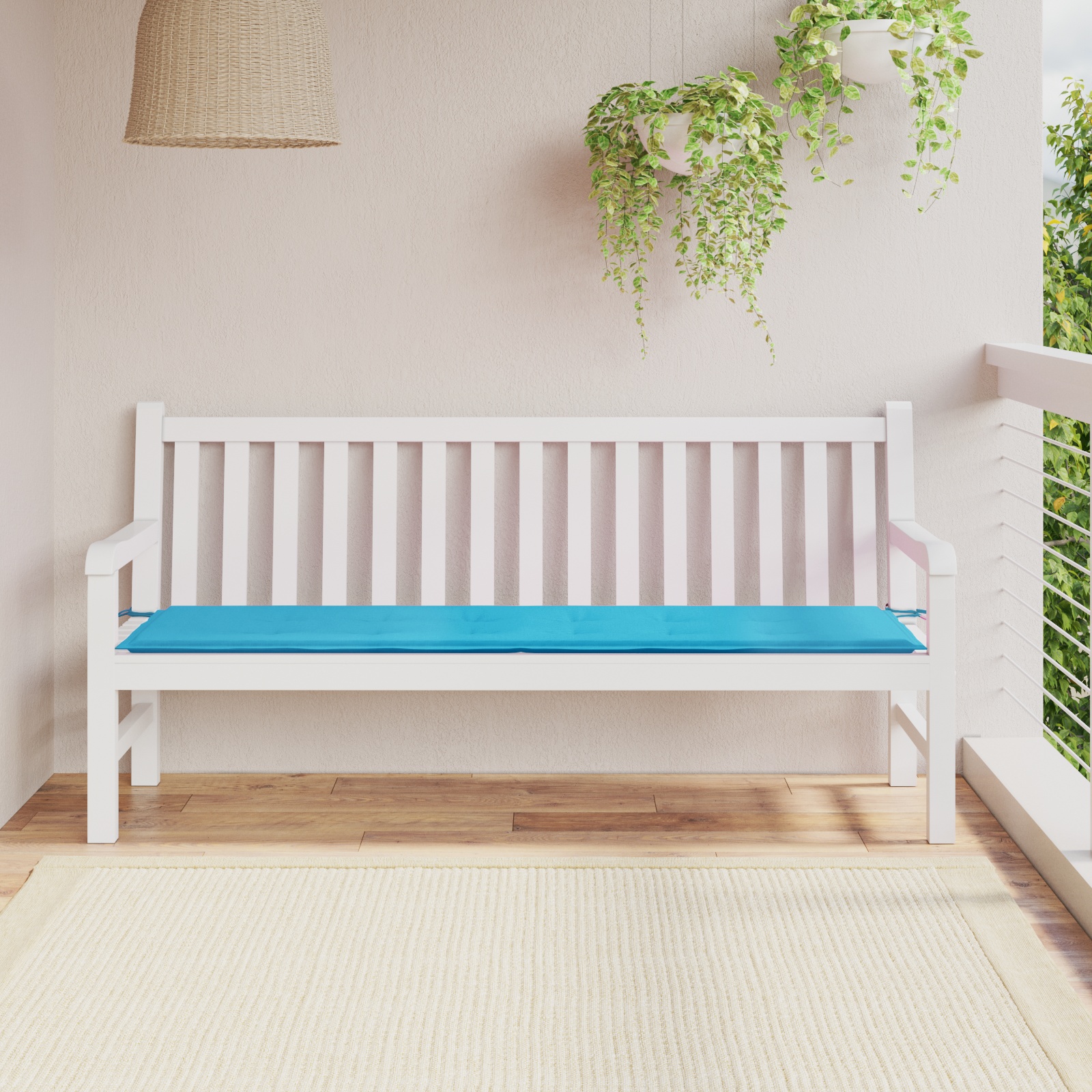 Gartenbank-Auflage Türkis 180x50x4 cm Oxford-Gewebe