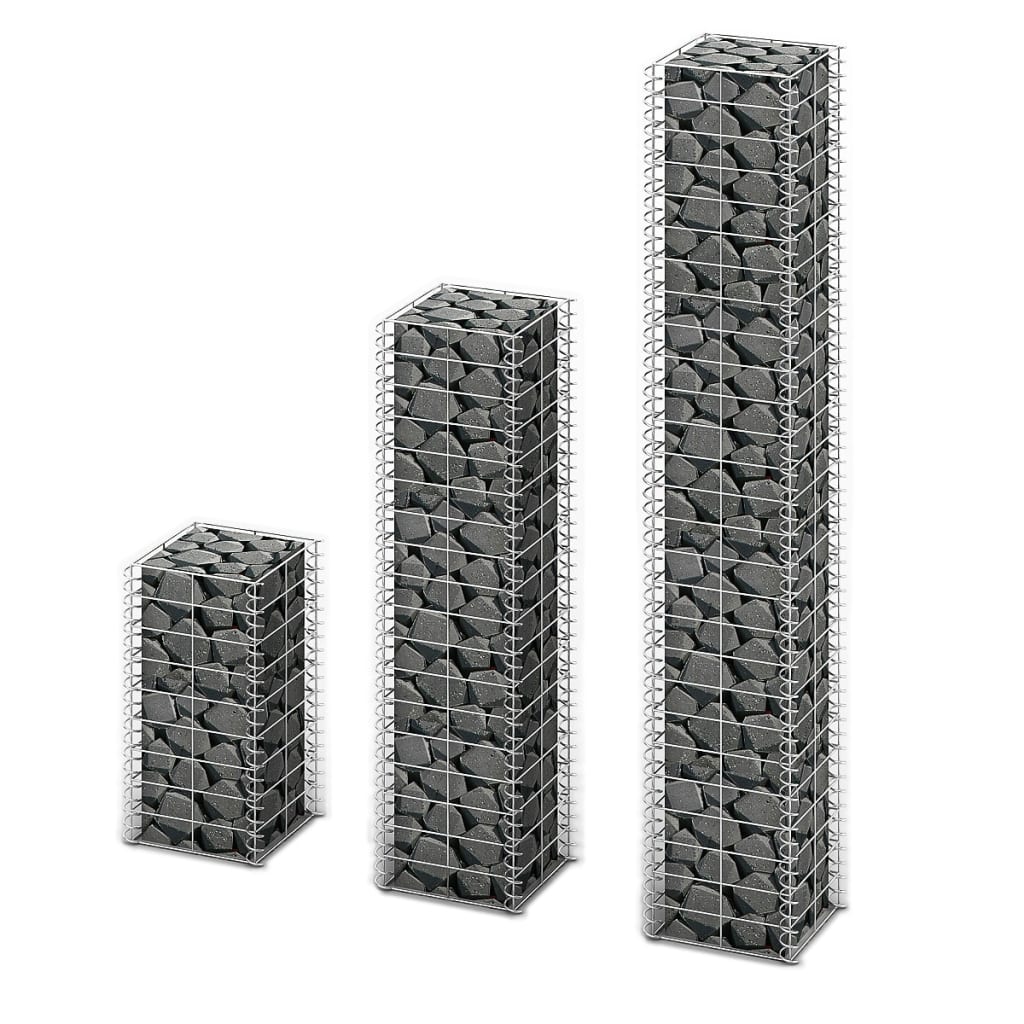 Gabionen-Set 3-tlg. Verzinkter Draht Gabionen-Set 3-tlg. Verzinkter Draht