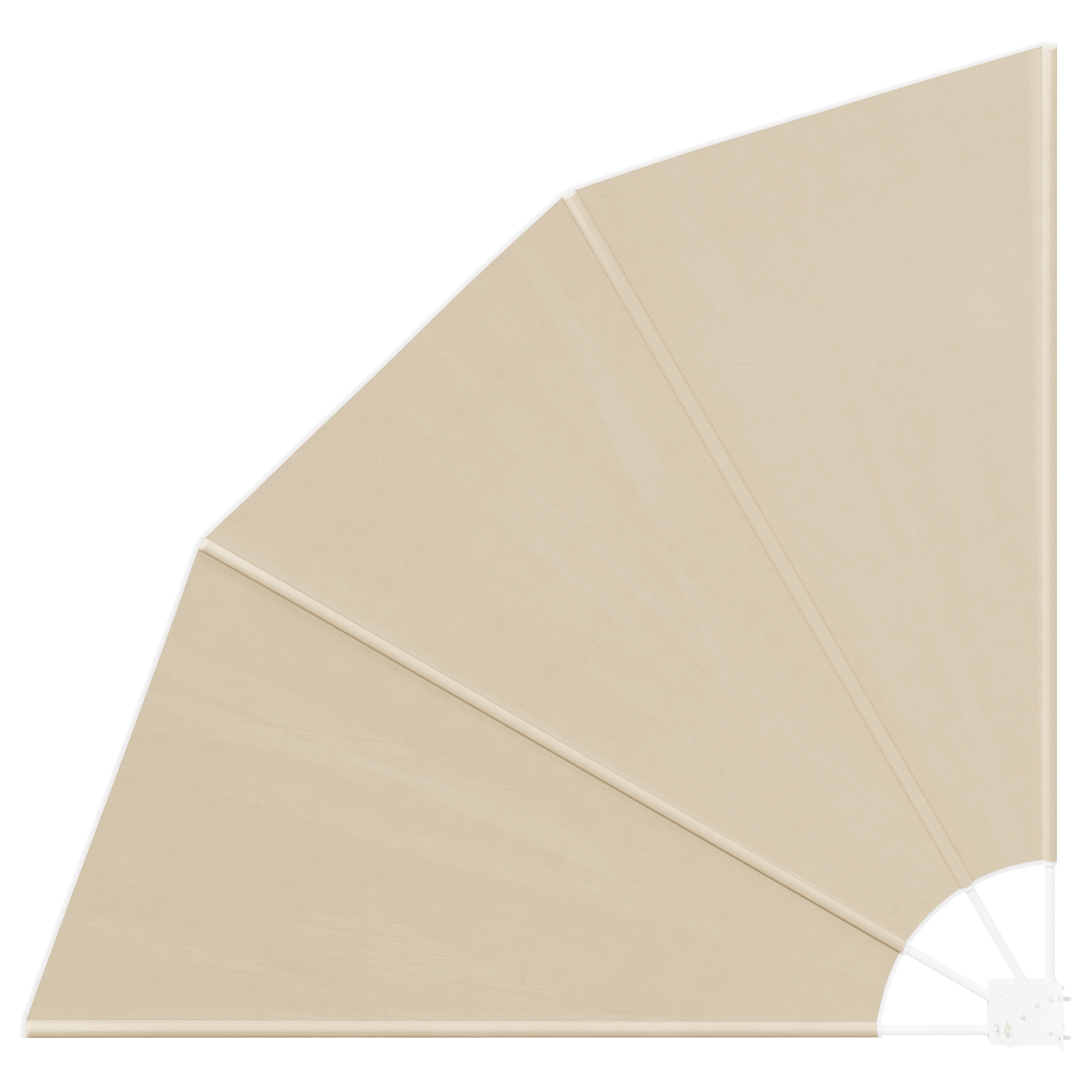 Balkon Sichtschutz Beige 160 x 160 cm Stoff
