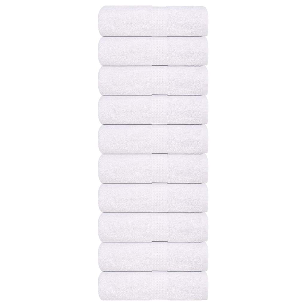 Gästetücher 10 Stk. Weiß 30x50 cm 360 g/m² 100% Baumwolle