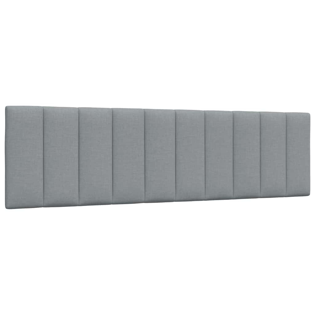 Kopfteil-Kissen "Hanko" Hellgrau 180 cm Stoff
