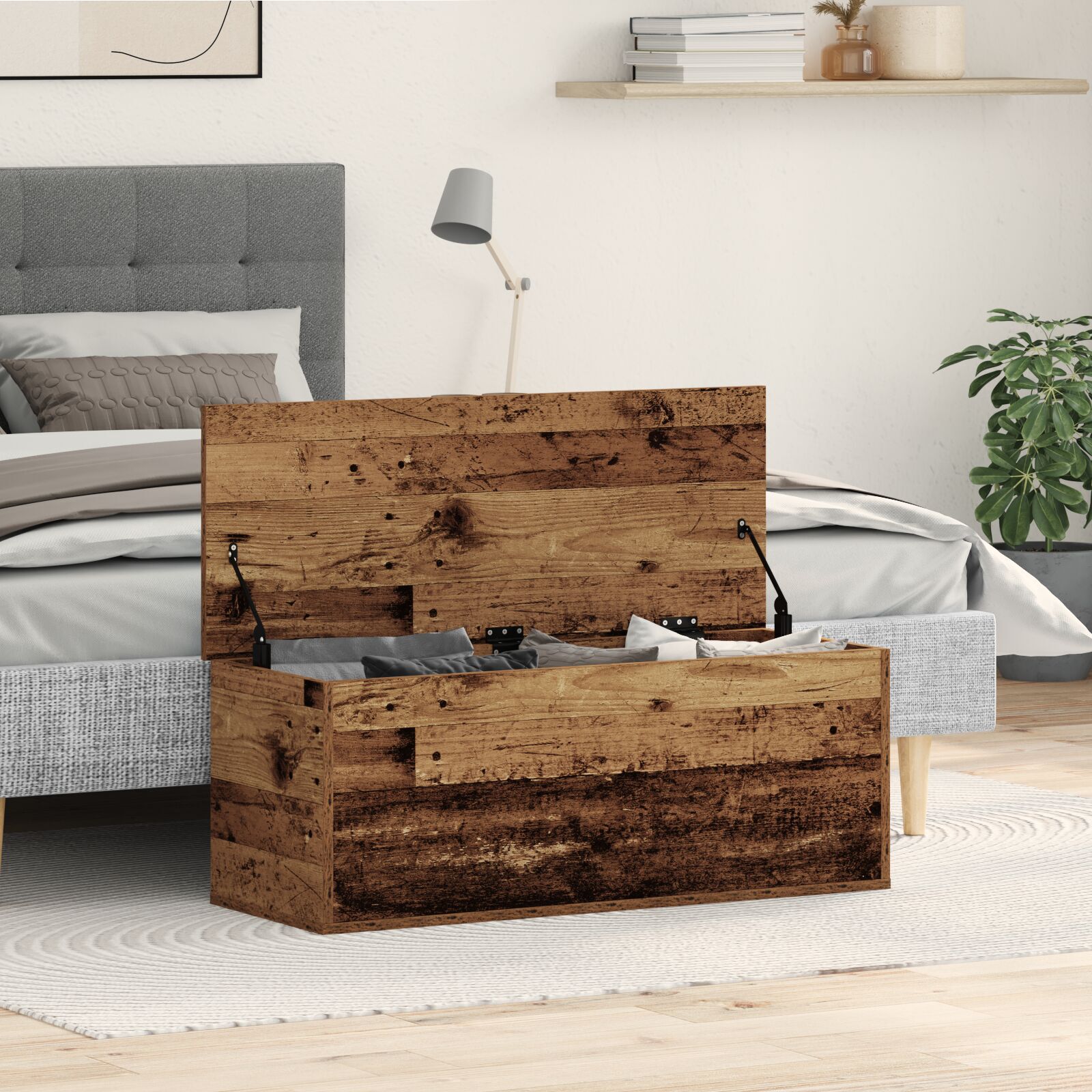 Stauraumkiste Altes Holz 90x35x35 cm Ingenieurholz