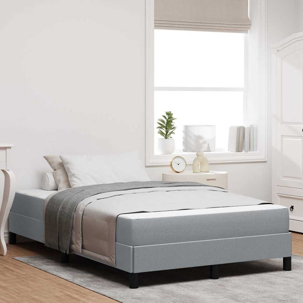 Boxspringbett Sonstiges Hellgrau 120 x 200 cm Stoff