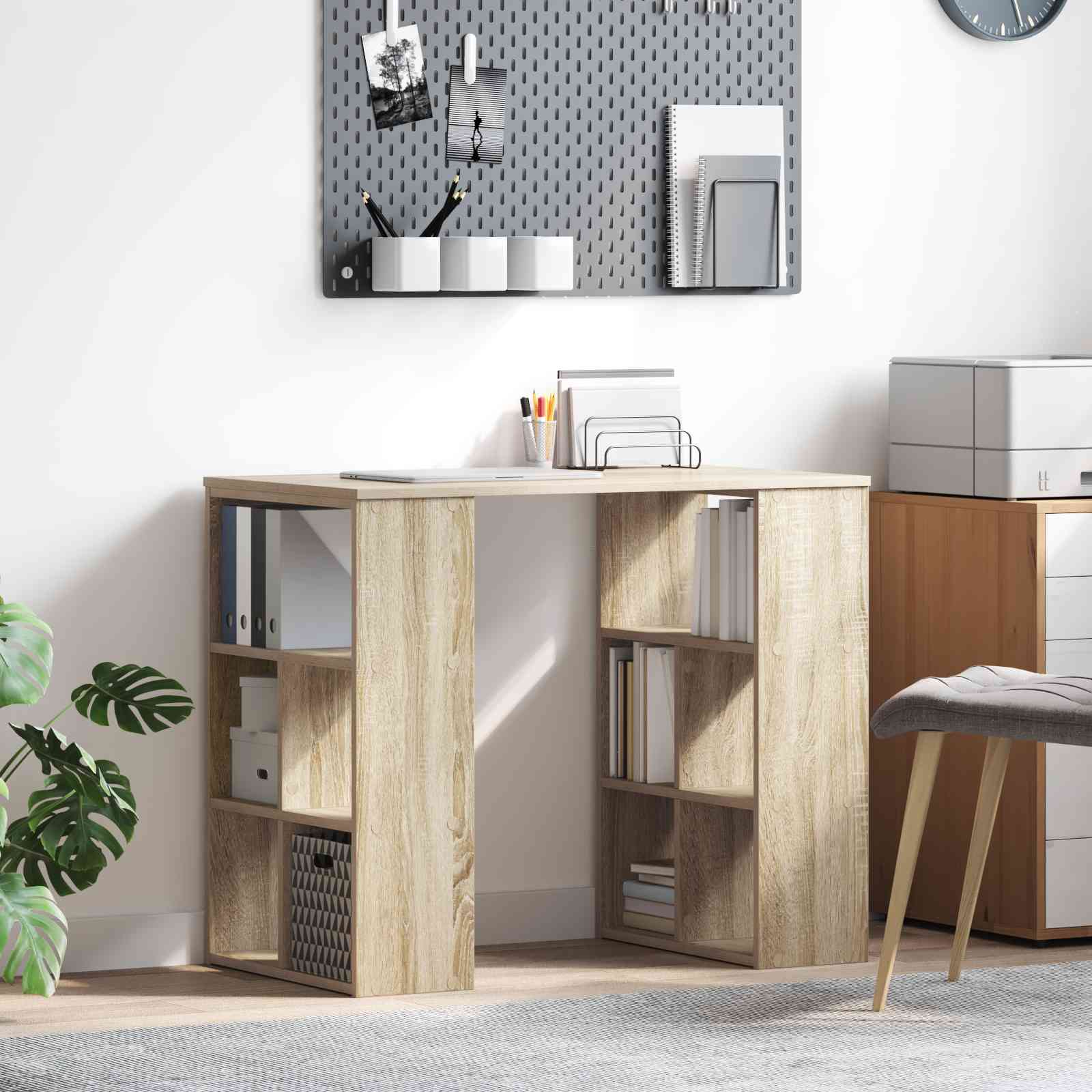 Ecken-Schreibtisch Sonoma-Eiche MDF Mittel