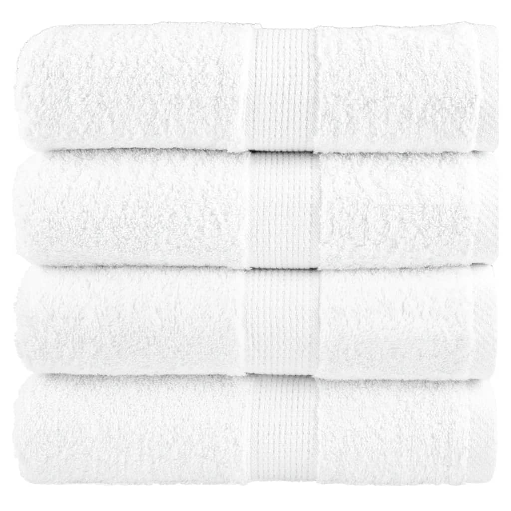 Premium-Waschlappen 4 Stk. Weiß 30x30cm 600 g/m² 100% Baumwolle