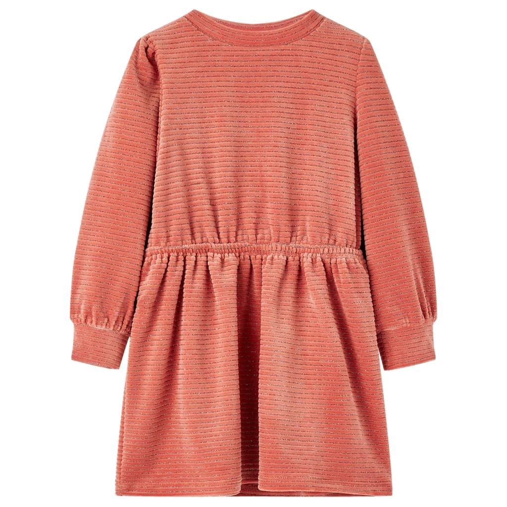 Kinderkleid mit Langen Ärmeln Mittelrosa 116