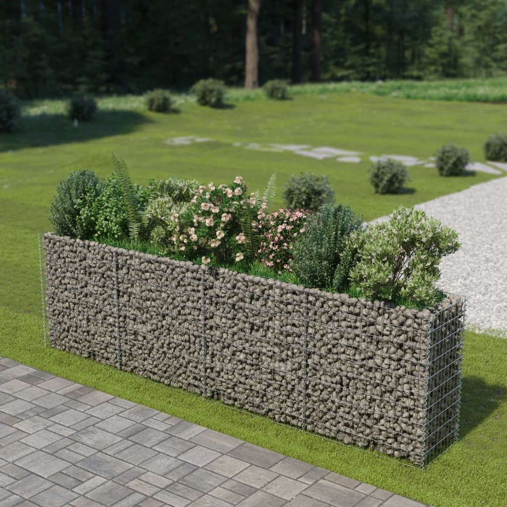 Gabionen-Hochbeet Verzinkter Stahl 360×50×100 cm Gabionen-Hochbeet Verzinkter Stahl 360×50×100 cm