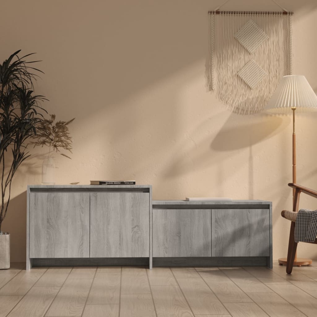 TV-Schrank Sonoma-Eiche Grau 146,5x35x50 cm Holzwerkstoff