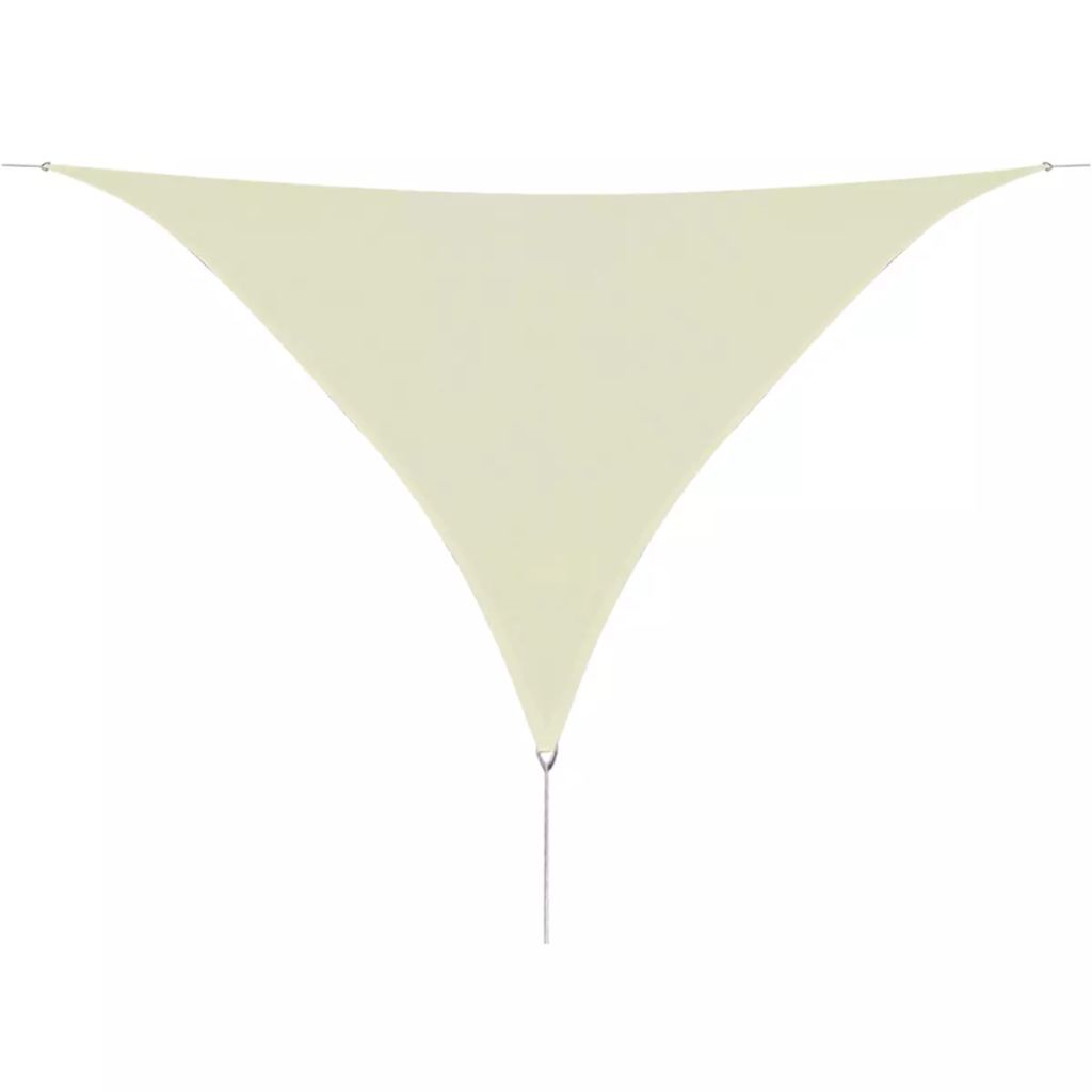 Sonnensegel HDPE Dreieckig 3,6x3,6x3,6 m Creme