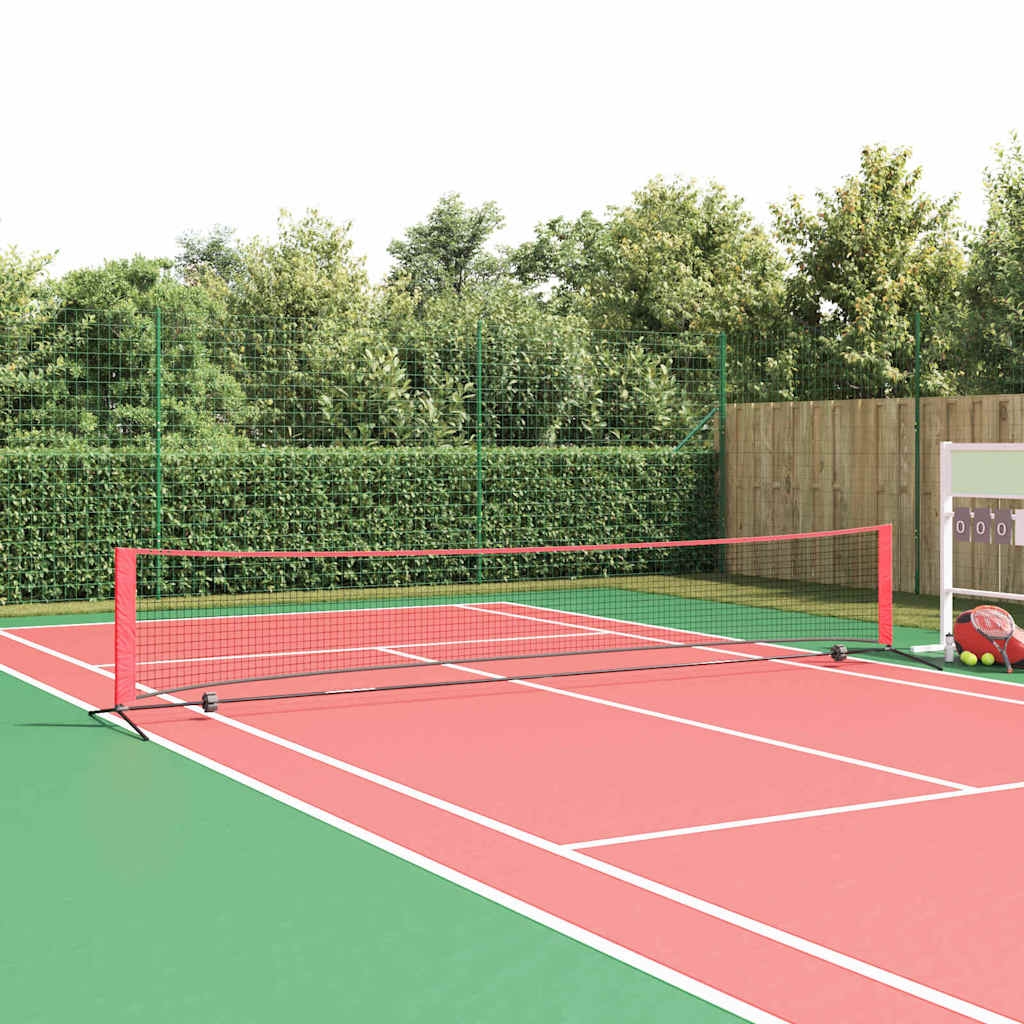 Tennisnetz Schwarz und rot 494.5 x 90 x 87 cm Polyester