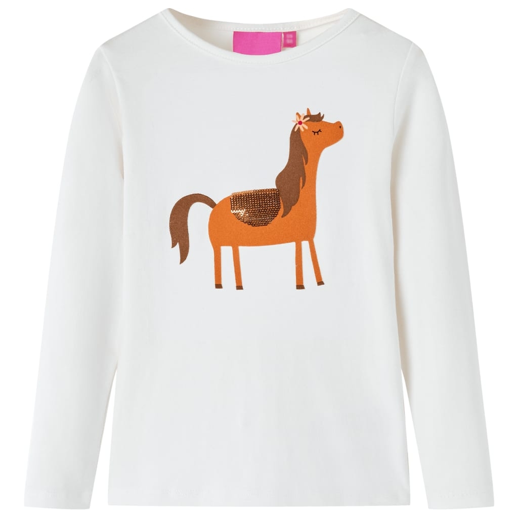 Kinder-Langarmshirt Ecru 92 Kinder-Langarmshirt Ecru 92