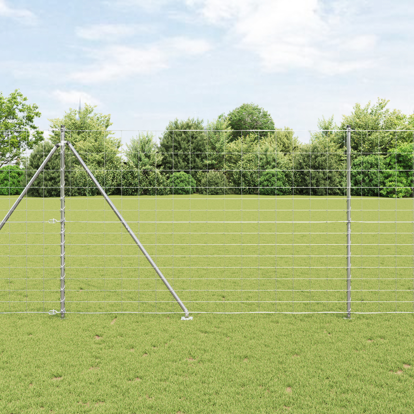 Feldzaun 1,6 x 25 m Verzinkter Stahl