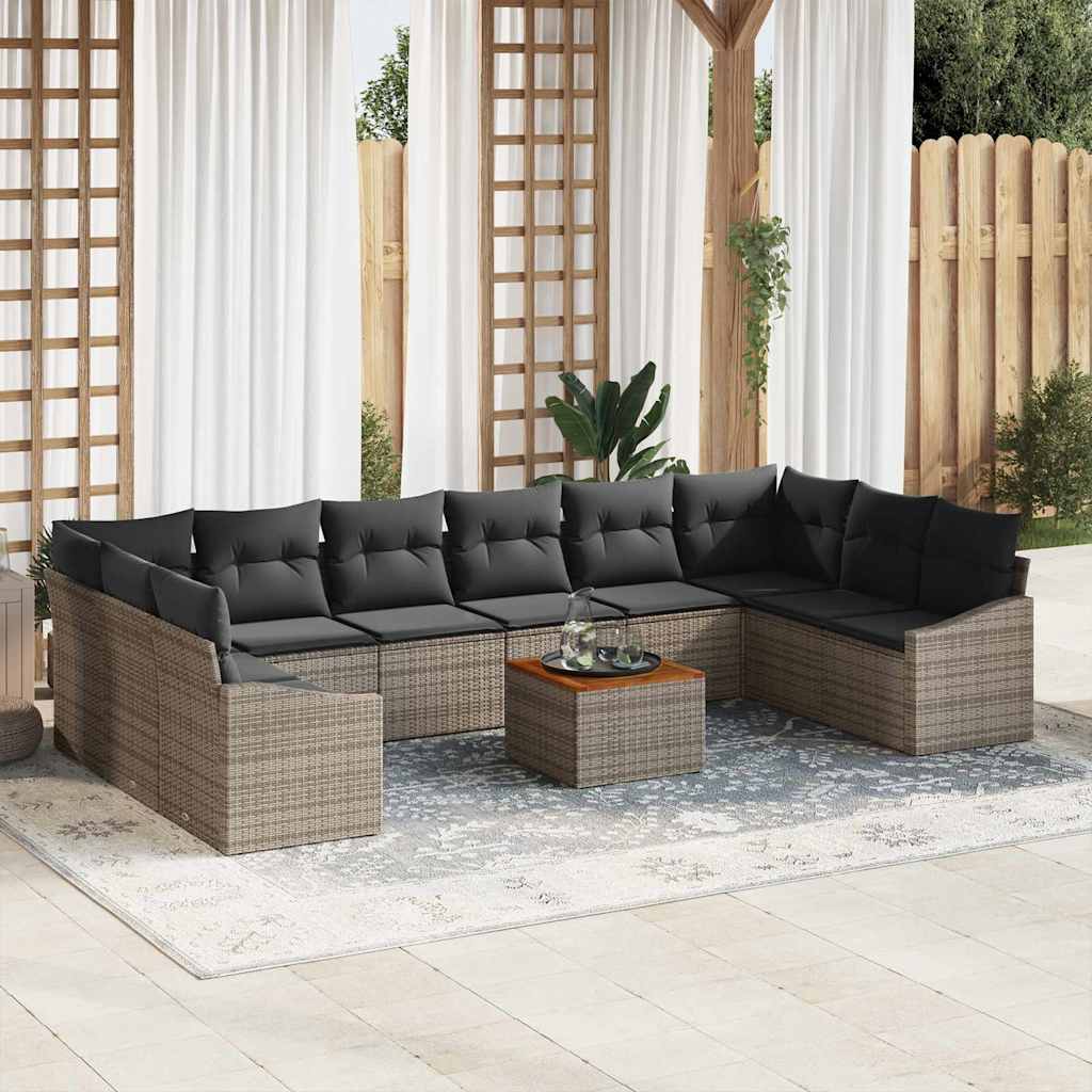 Garten-Sofa-Set 11 pcs Grau