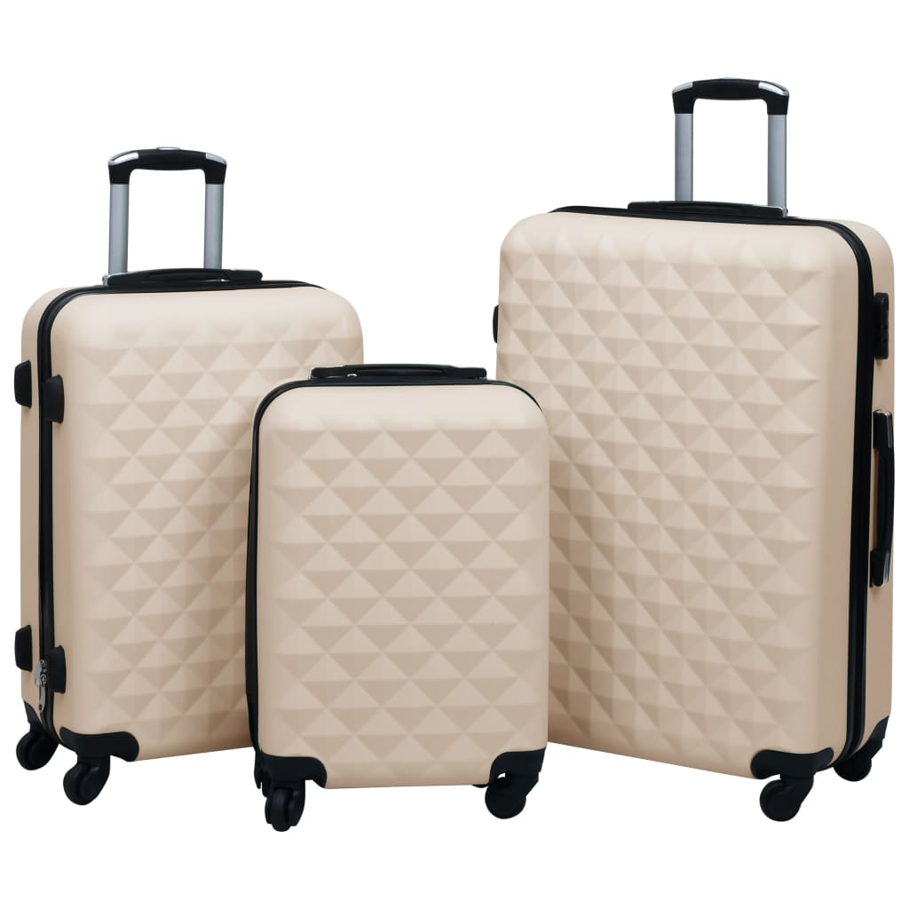 Hartschalen-Trolley-Set 3 Stk. Golden ABS Hartschalen-Trolley-Set 3 Stk. Golden ABS